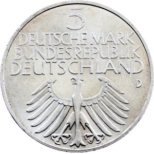 Federal Republic, 5 Deutsche Mark 1952, D, Munich