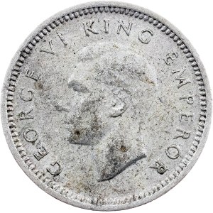 George VI., 3 Pence 1945, London