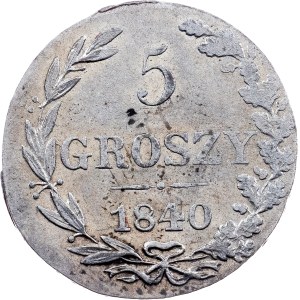 Nicholas I., 5 Groszy 1840, MW, Warsaw