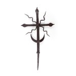 Wrought iron cross, roadside cross finial
