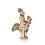 designed by Jadwiga KOSIARSKA (1924 - 1992), Twardowski on a rooster, Cooperative "Chałupnik" in Ilza