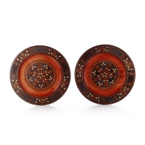 Two wooden plates, Zakopane Pattern Works