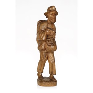 Wooden sculpture Wanderer.
