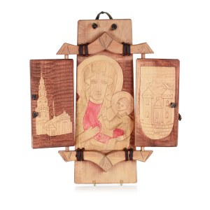 Drevená svätyňa (triptych)