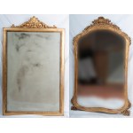Lot of two gilded wooden wall mirrors, Lot of two gilded wooden wall mirrors