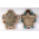 Lot of two Murano glass freestanding mirrors, Lot of two Murano glass freestanding mirrors
