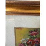 Lot of two paintings vase with flowers, Lot of two paintings vase with flowers