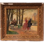 Courtly scene, Courtly scene