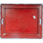 Painted wooden tray, Painted wooden tray