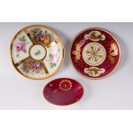 Lot of three cups with saucer, Lot of three cups with saucer