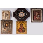 Lot of five icons, Lot of five icons