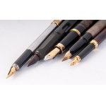 lot of five fountain pens, lot of five fountain pens