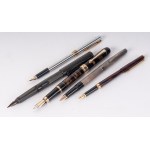 lot of five fountain pens, lot of five fountain pens