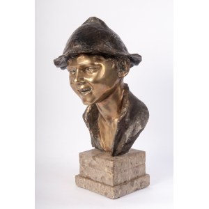 Scugnizzo, bronze bust, Scugnizzo, bronze bust