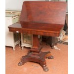 Mahogany book-shaped table, Mahogany book-shaped table