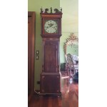 Column clock with wooden case, Column clock with wooden case