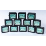 Lot of 12 crystals engraved with zodiac signs, Lot of 12 crystals engraved with zodiac signs