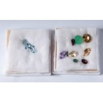 Lot of seven semiprecious stone boxes, Lot of seven semiprecious stone boxes