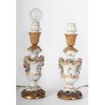 Pair of porcelain table lamps, Pair of porcelain table lamps