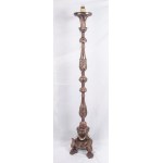 Golden wooden floor lamp, Golden wooden floor lamp