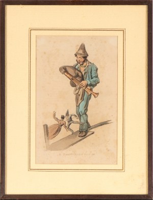 FILIPPO PALIZZI The bagpiper with the puppets, FILIPPO PALIZZI The bagpiper with the puppets