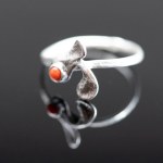 Filigree ring with red eye [by author].