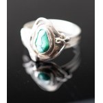 Agate Klodzko. Ring with turquoise.