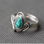 Agate Klodzko. Ring with turquoise.