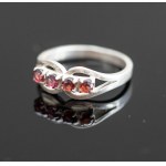 Warmet. "Mustache" ring with pink eyes.