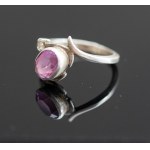 Warmet. Ring with pink glass.