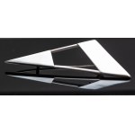 Modernist brooch in the shape of a triangle.