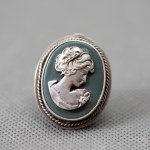 Agat Klodzko. Brooch "Kamea".
