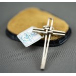 Warmet. Silver Cross pendant with tag.