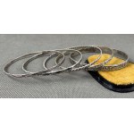 Warmet. Set of five sterling silver bracelets. [3]