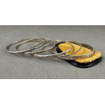Warmet. Set of five sterling silver bracelets. [4]