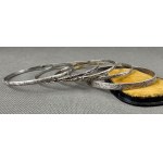 Warmet. Set of five sterling silver bracelets. [5]