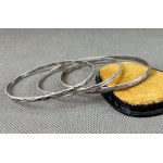 Warmet. Set of three silver bracelets.
