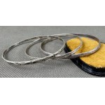 Warmet. Set of three silver bracelets.