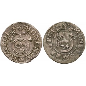 Zygmunt III Waza, Półtoraki Kraków (Orzeł) i Bydgoszcz 1614 (2szt)