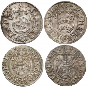 Zygmunt III Waza, Półtoraki Kraków i Bydgoszcz 1616-25 (4szt)