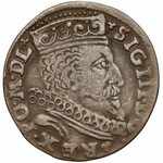 Zygmunt III Waza, Trojak Wilno 1608 - Bogoria i wczesny portret - RZADKOŚĆ
