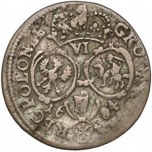 Jan III Sobieski, Szóstak Bydgoszcz 1684 SVP - w zbroi
