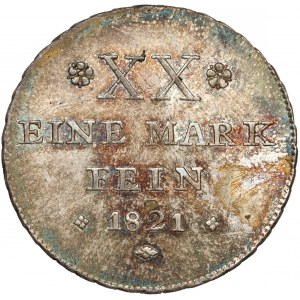 Germany, Schaumburg-Lippe, 1/2 taler 1821, Braunschweig