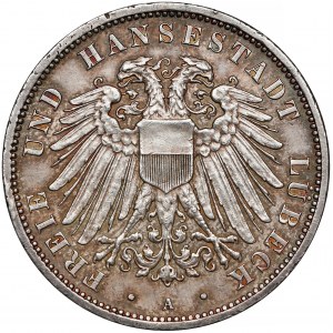 Niemcy, Lubeka, 3 marki 1913-A, Berlin
