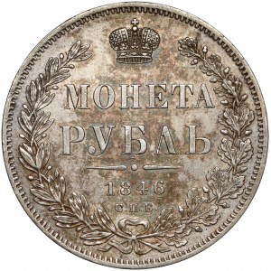 Rosja, Mikołaj I, Rubel 1846 ПА, Petersburg