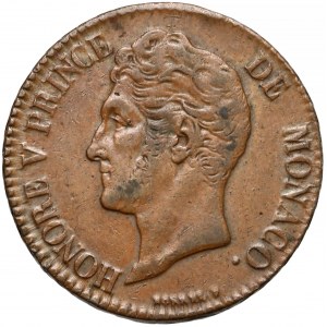 Monaco, Honoré V, 5 Centimes 1837