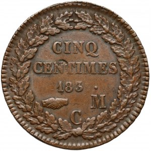 Monaco, Honoré V, 5 Centimes 1837