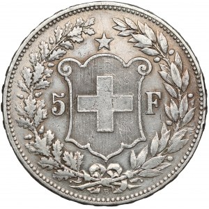 Szwajcaria, 5 franków 1891