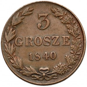 3 grosze 1840 MW, Warszawa - b.ładne