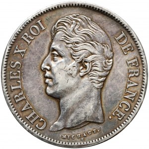 Francja, Karol X, 5 franków 1829-A, Paryż